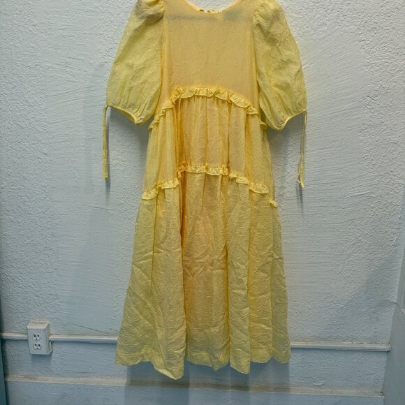 En Saison yellow midi dress size xs - Picture 2 of 6
